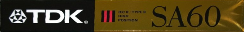 Compact Cassette TDK SA 60 "SA-60SE" Type II Chrome 1990 Australia, Europe