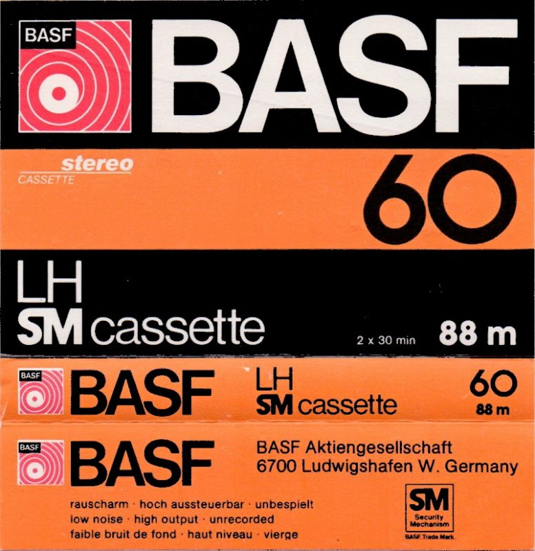 Compact Cassette BASF LH 60 "Oval Window" Type I Normal 1978 Germany