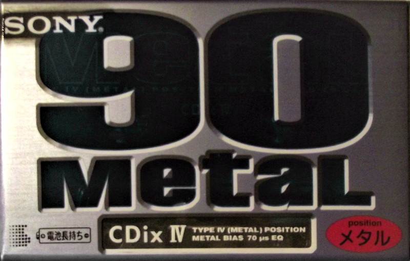 Compact Cassette Sony CDix IV 90 "C-90CDX4E" Type IV Metal 1997 Japan