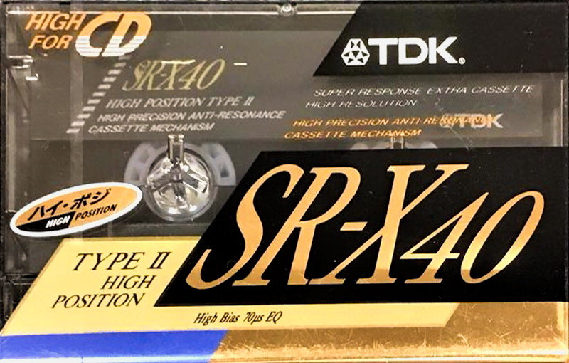 Compact Cassette TDK SR-X 40 "SR-X40M" Type II Chrome 1990 Japan