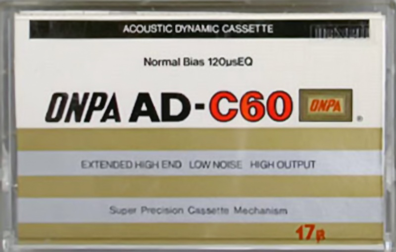 Compact Cassette ONPA AD 60 Type I Normal 1984 Thailand
