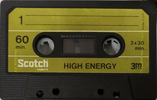 Compact Cassette Scotch High Energy 60 Type I Normal 1975 Europe