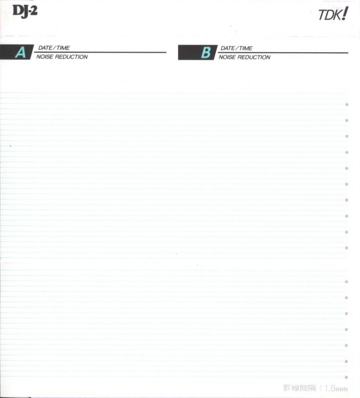 Compact Cassette TDK DJ2 Disc Jack 80 "DJ2-80N" Type II Chrome 1996 Japan