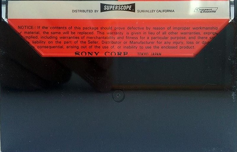 Compact Cassette Sony 60+2 "High Fidelity" Type I Normal 1974 USA