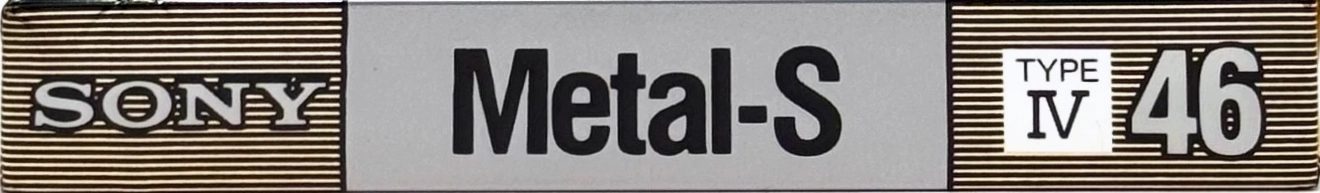 Compact Cassette Sony Metal-S 46 "Metal-S 46A" Type IV Metal 1988 Japan