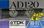 2 pack TDK AD 120 "AD-120X2G" Type I Normal 1987 Japan