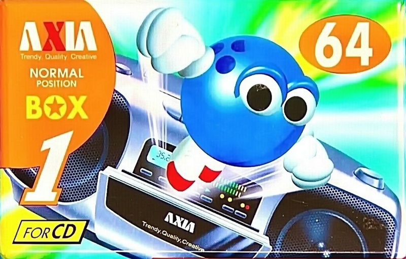 Compact Cassette AXIA Box 1 64 "BOX1B 64" Type I Normal 1996 Japan