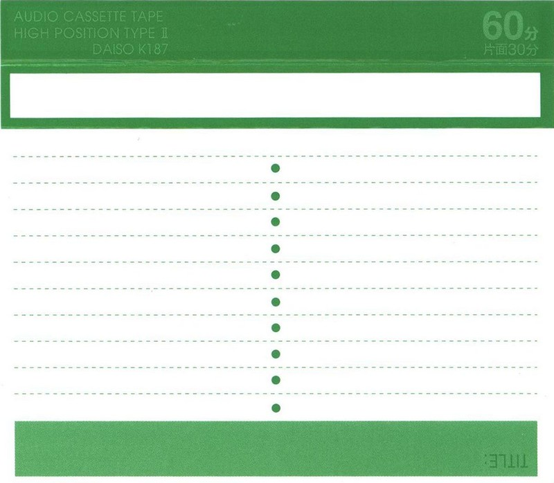 Compact Cassette Daiso 60 "№ 106" Type II Chrome South Korea