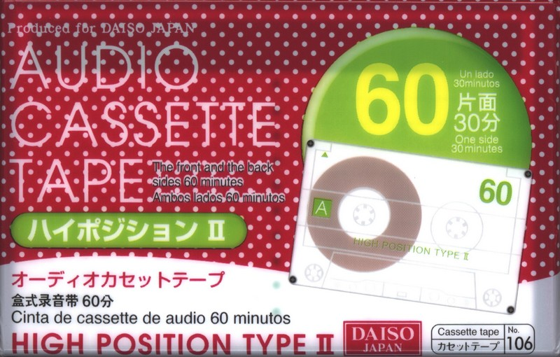 Compact Cassette Daiso 60 "№ 106" Type II Chrome South Korea