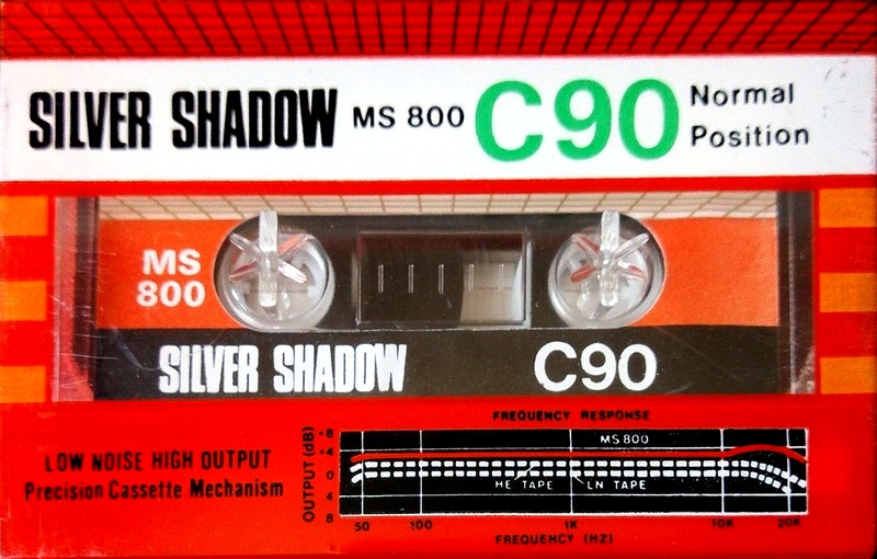Compact Cassette Silver Shadow 90 "MS 800" Type I Normal Hong Kong