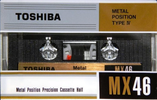 Compact Cassette Toshiba MX 46 Type IV Metal 1983 Japan