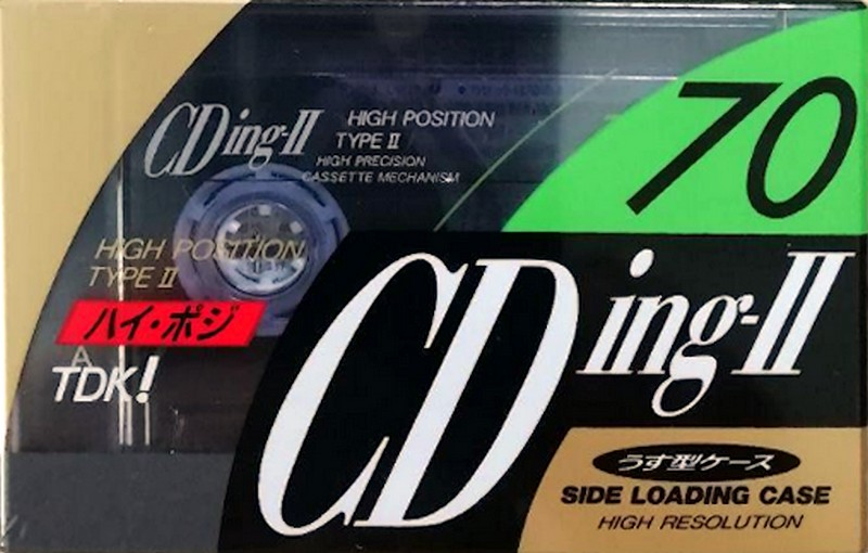 Compact Cassette TDK CDing 2 70 "CDING2-70R" Type II Chrome 1992 Japan