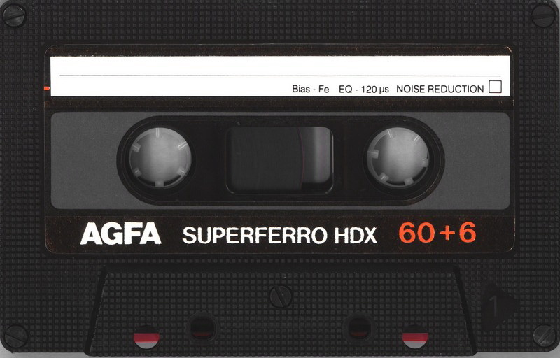 Compact Cassette AGFA Superferro HDX 60+6 Type I Normal 1985 Europe