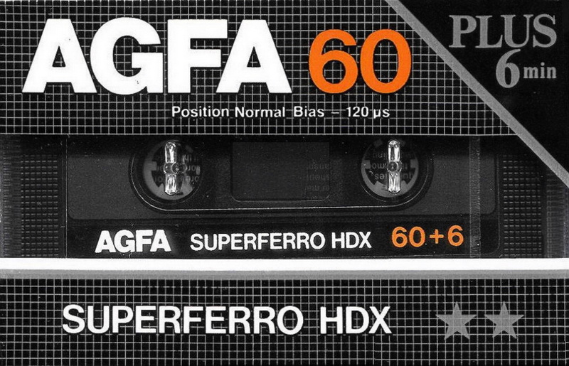 Compact Cassette AGFA Superferro HDX 60+6 Type I Normal 1985 Europe