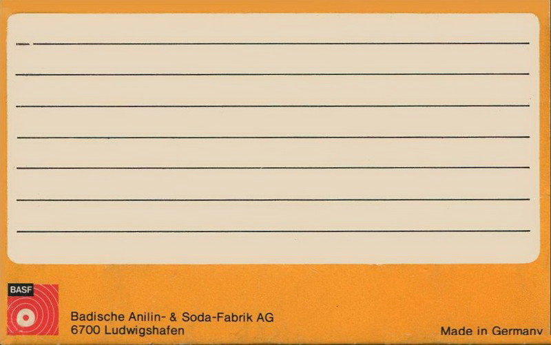 Compact Cassette BASF 60 Type I Normal 1973 Japan