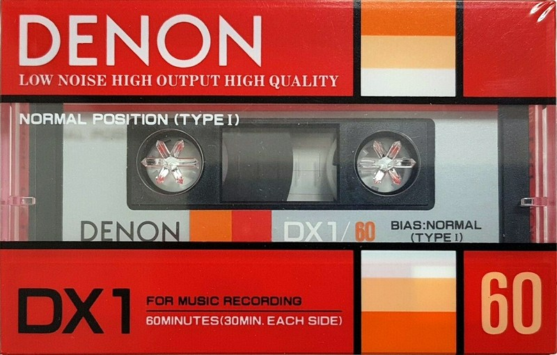 Compact Cassette Denon DX1 60 "DX1/60K" Type I Normal 1985 Japan