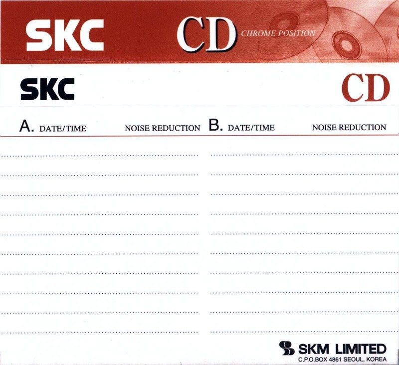Compact Cassette SKC CD 46 Type II Chrome 2001 Worldwide