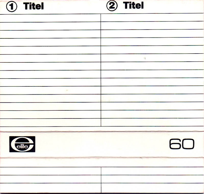 Compact Cassette Elite Ferro I 60 Type I Normal 1980 Germany