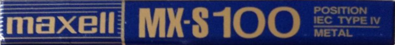 Compact Cassette Maxell MX-S 100 "MX-S100(L)X" Type IV Metal 1998 North America