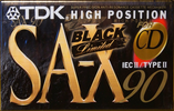Compact Cassette TDK SA-X 90 "SA-X90BEA Black Limited" Type II Chrome 1995 Europe