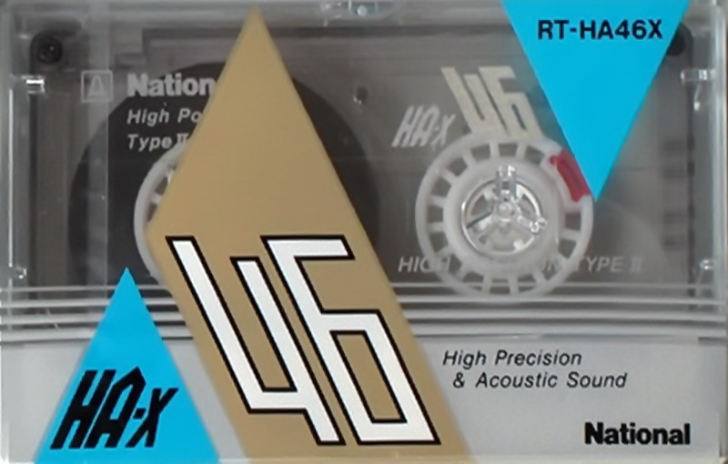 Compact Cassette National HA-X 46 "RT-HA46X" Type II Chrome 1987 Japan