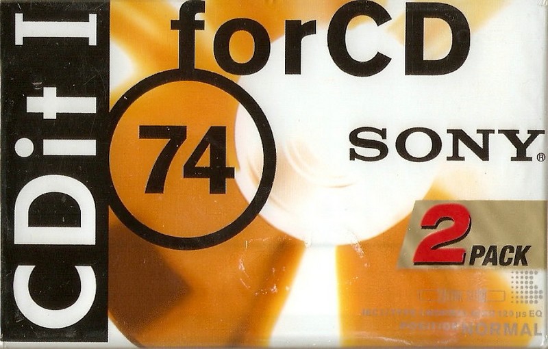 2 pack Sony CDit I 74 "2C-74CDIT1B AE" Type I Normal 1996 Europe