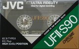 Compact Cassette JVC UFII-S 90 "UF2-S90E" Type II Chrome 1990 North America