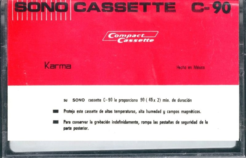 Compact Cassette Karma 90 "Sono" Type I Normal Mexico