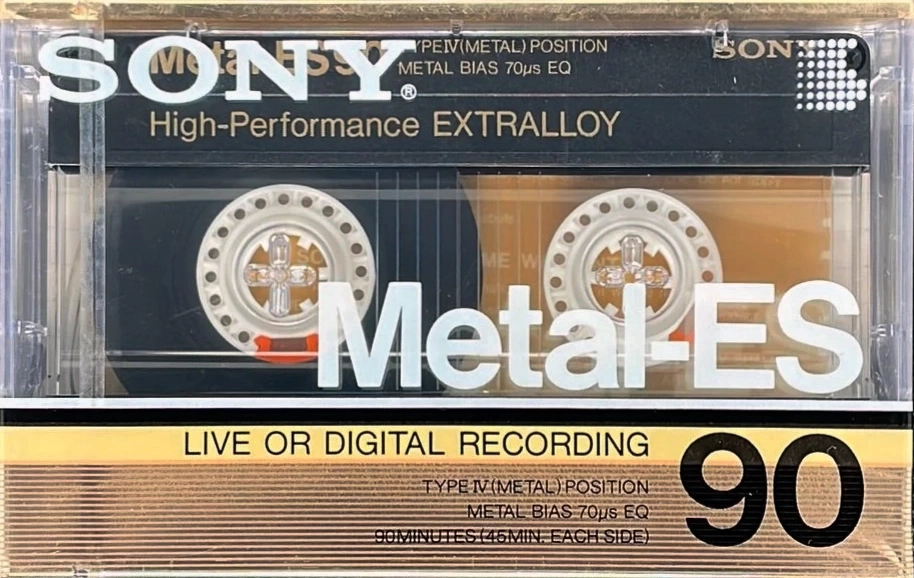 Compact Cassette Sony Metal-ES 90 Type IV Metal 1986 USA