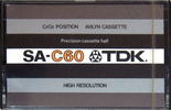 Compact Cassette TDK SA 60 Type II Chrome 1974 Japan