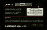 Compact Cassette Samsung XM-3 90 Type I Normal 1985 Europe
