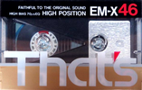 Compact Cassette Thats EM-X 46 Type II Chrome 1983 Japan