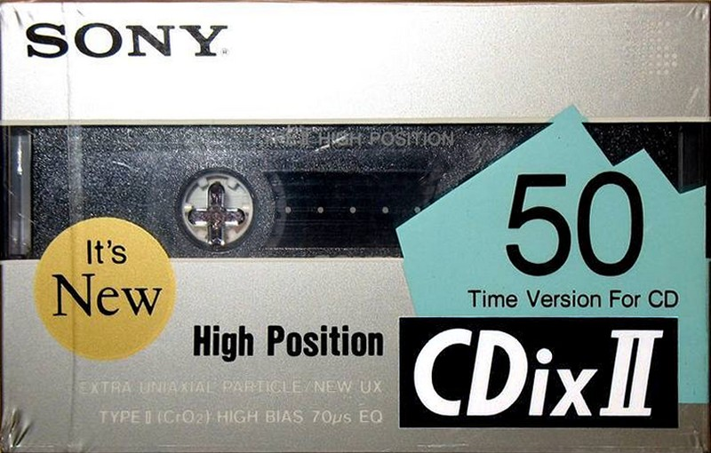 Compact Cassette Sony CDix II 50 Type II Chrome 1989 Japan