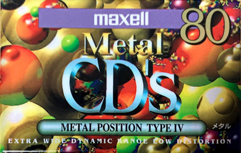 Compact Cassette Maxell Metal CD's 80 "MCDS-80G" Type IV Metal 1994 Japan