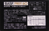 Compact Cassette BASF PRO 60 "PRO IV" Type IV Metal 1982 Japan