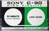 Compact Cassette Sony 90 "High Fidelity" Type I Normal 1971 USA