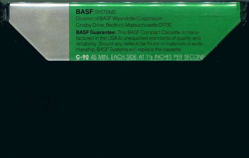 Compact Cassette BASF SK 90 Type I Normal 1973 USA