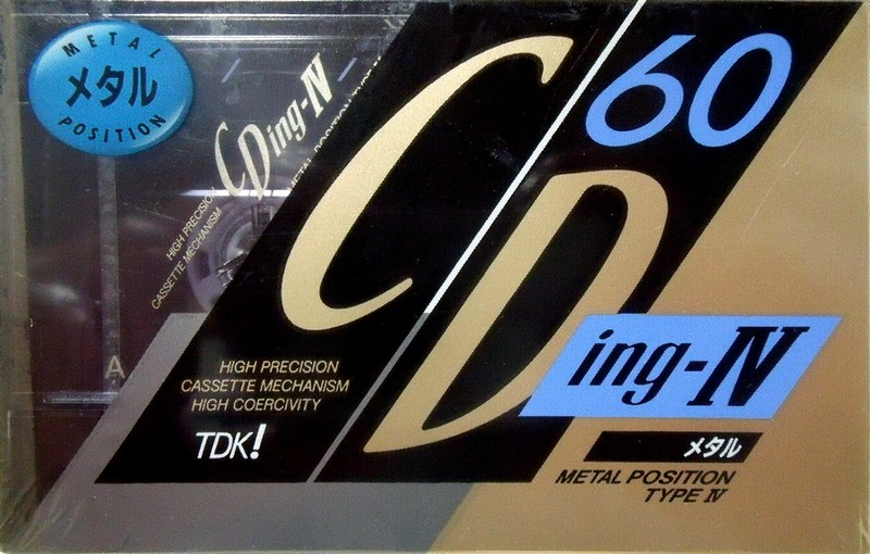 Compact Cassette TDK CDing Metal 60 "CDING4-60M" Type IV Metal 1990 Japan