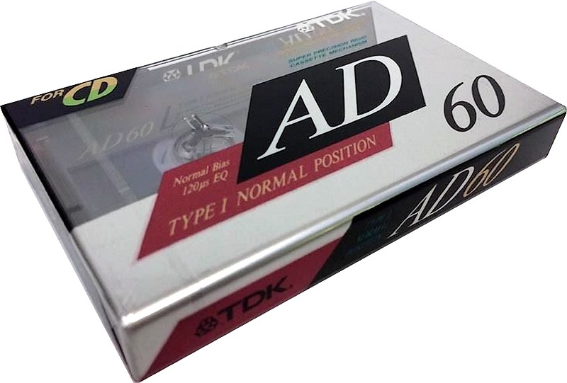 Compact Cassette TDK AD 60 "AD-60R" Type I Normal 1991 Japan