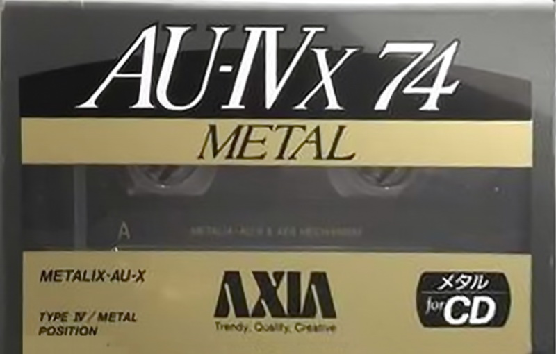 Compact Cassette AXIA AU-IVx 74 Type IV Metal 1991 Japan
