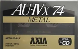 Compact Cassette AXIA AU-IVx 74 Type IV Metal 1991 Japan