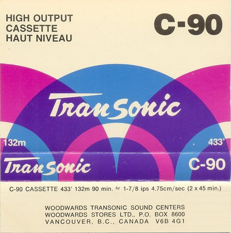 Compact Cassette TranSonic 90 Type I Normal Canada
