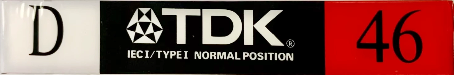 Compact Cassette TDK D 46 Type I Normal 1988 North America