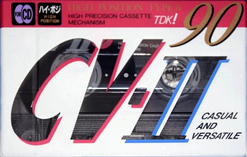 Compact Cassette TDK CV-II 90 &quot;CV2-90R&quot; Type II Chrome 1991 Japan