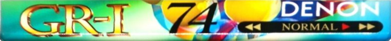 Compact Cassette Denon GR-I 74 "GR-1 74W" Type I Normal 1995 Japan