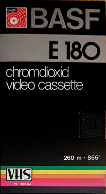 VHS, Video Home System BASF 180 Type II Chrome 1979 Europe