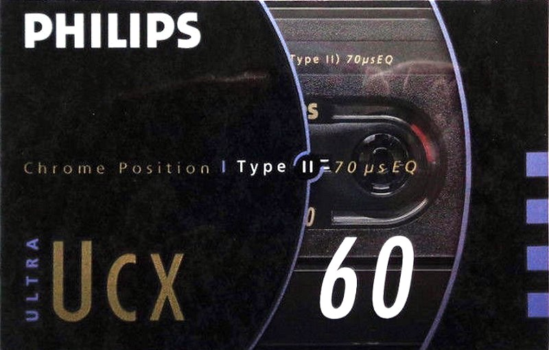 Compact Cassette Philips UCX 60 Type II Chrome 1990 Europe