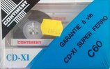 Compact Cassette Continent / Continente CD-XI 60 Type I Normal 1985 France