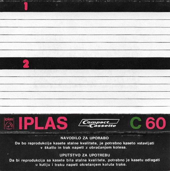 Compact Cassette Iplas 60 Type III Ferro Chrome 1978 Yugoslavia
