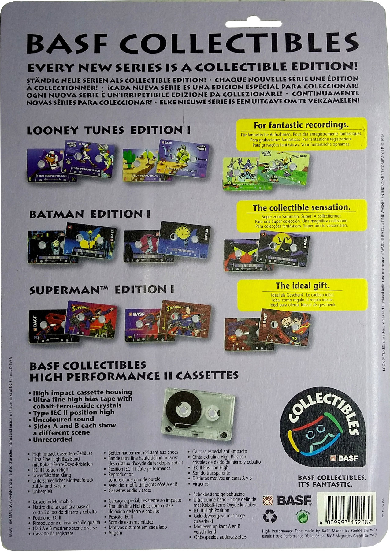Blister BASF High Performance II 90 "Batman Forever Edition I" Type II Chrome 1996 Europe